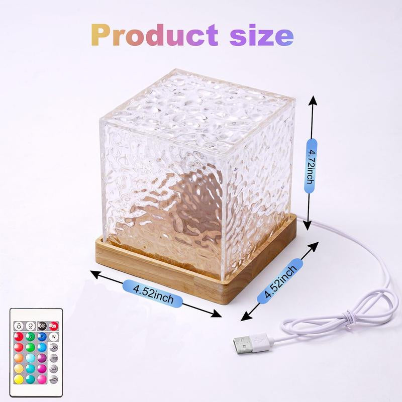 Northern Lights Ocean Wave Projector Light Gradual Rotating Flame Water Ripple Lamp Remote for Office, Bedroom, Bar, Restaurant & Home Decor