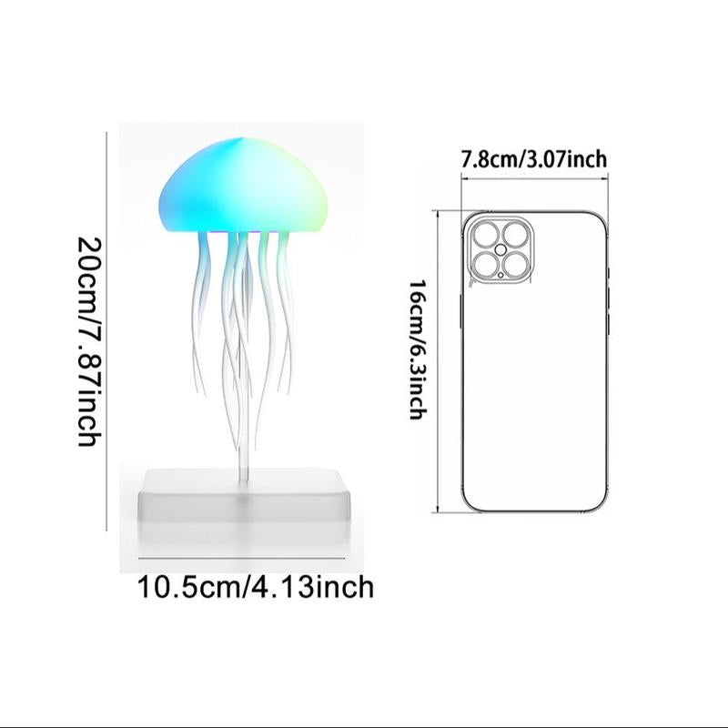 Jellyfish Design Ambient Modern Night Lights, 1 Count Rechargeable Jellyfish Table Lamp, LED Jellyfish Decorative Light for Bedroom, Modern Mood Lighting, Jellyfish Lamp for Home Decor