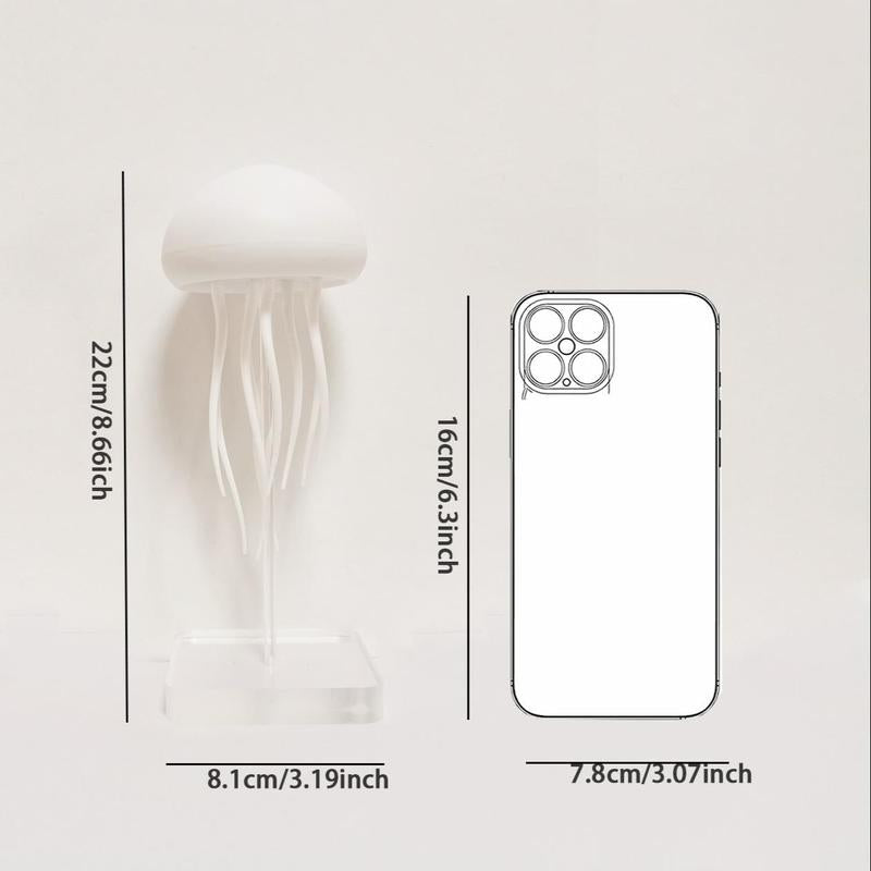 Jellyfish Design Ambient Modern Night Lights, 1 Count Rechargeable Jellyfish Table Lamp, LED Jellyfish Decorative Light for Bedroom, Modern Mood Lighting, Jellyfish Lamp for Home Decor