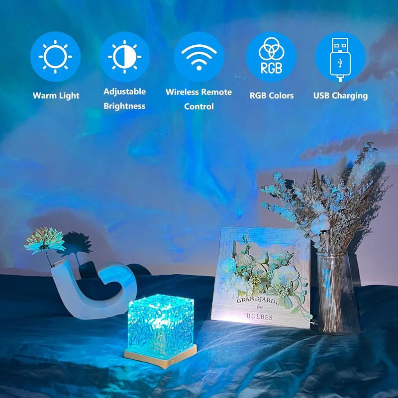 Ocean Wave Projector Night Light with Remote,Ocean Lamp,16 Colors LED Underwater Lamp,Night Lights for Adults,Water Lamp for Kids Room