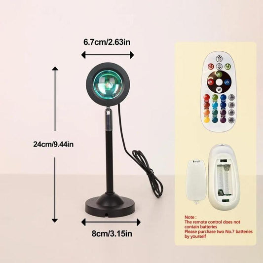 RGB Color Changing Projector Night Light, LED Projector Lamp with Remote Control, Room Lights, Ambient Light for Bedroom, Living Room, Home Decor