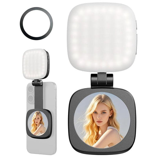 Foldable Magnetic Fill Light, 360° LED Selfie Fill Light, for Selfies, Phone Stand, Magnetic Selfie Light Compatible with Magsafe Iphone