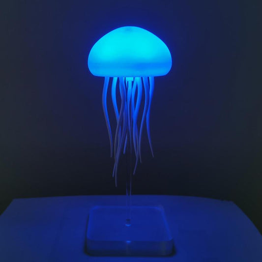 Jellyfish Design Ambient Modern Night Lights, 1 Count Rechargeable Jellyfish Table Lamp, LED Jellyfish Decorative Light for Bedroom, Modern Mood Lighting, Jellyfish Lamp for Home Decor